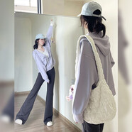 以純 YISHION開春外套女小個(gè)子連帽衛(wèi)衣春秋冬運(yùn)動(dòng)棒球服早春新款2025紫色上衣 C8W45352紫色衛(wèi)衣【今年流行外套 S 40/45kg