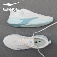 鴻星爾克跑鞋男2025夏季新款青少年網(wǎng)面透氣跑步鞋運動(dòng)男鞋子輕便品牌紅星 微晶白/井天藍 40