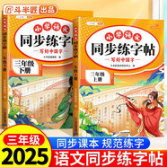 斗半匠同步練字帖三年級上冊下冊語(yǔ)文字帖小學(xué)生字帖每日一練寫(xiě)好中國字硬筆描紅字帖生字筆畫(huà)筆順練習（2冊）