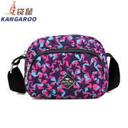 袋鼠（KANGAROO）帆布多層中年媽媽包輕便斜挎小包牛津布女士單肩包迷你休閑斜掛包 3D五星