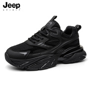 JEEP SPIRIT吉普男鞋網(wǎng)面老爹鞋男運(yùn)動(dòng)鞋男戶外跑步休閑鞋男 0310A 石墨黑 40