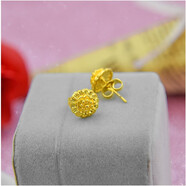 MHFDO老鳳凰品質(zhì)女簡約仿黃金花朵耳環(huán)氣質(zhì)甜美防過敏女士 向日葵耳釘