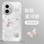 靜微榮耀300手機殼華為honor300新款液態(tài)玻璃AMM-AN00鏡頭全包保護套5G防摔硅膠外殼高級感可愛ins女款 星河銀【蝴蝶銀】清爽玻璃殼 榮耀300