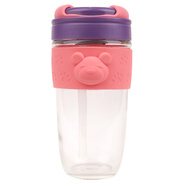 miGo吸管玻璃水杯家用女生高顏值熊PP茶杯耐高溫咖啡杯子 夢境芭蕾 520ml