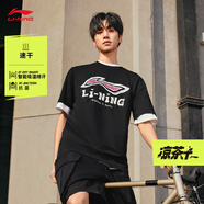 李寧速干T恤丨短袖男子休閑印花運(yùn)動(dòng)上衣AHSU711
