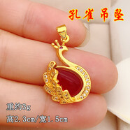 君念玉老鳳凰999黃金足金吊墜女24k金色鎖骨項鏈單吊墜首飾時(shí)尚百搭 孔雀同款