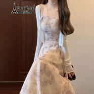 艾美琦美（AIMEIQIMEI）新款連衣裙套裝女裝溫柔風2025年夏季今年流行的紫色吊帶裙子夏天 開衫+連衣裙 M