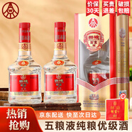 五糧液（WULIANGYE）宜賓五糧液股份五糧液52度濃香型白酒整箱糧食酒禮盒自飲送禮禮品 52度 500mL 2瓶 五糧液口糧酒雙支裝