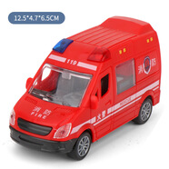 千奇夢網(wǎng)紅兒童玩具車模型可開門巴士工程消防幼兒仿真耐摔慣性滑行汽車 消防車紅色