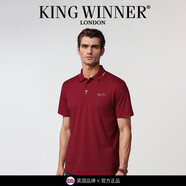 王者勝者 KING WINNER英國(guó)品牌短袖男T恤25新款翻領(lǐng)休閑打底衫體恤衫男上衣半袖polo衫 紅色 M 48/105