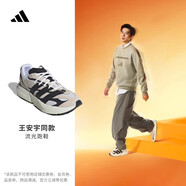 阿迪達(dá)斯 （adidas）同款「流光跑鞋」LIGHTBLAZE輕防滑跑鞋新款跑步鞋運(yùn)動(dòng)鞋 礬土棕/黑色/白 JH6944 41