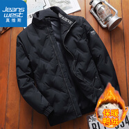 真維斯（Jeanswest）輕薄羽絨服男冬季男士保暖外套羽絨襖子時(shí)尚百搭立領(lǐng)寬松休閑服 B4-38-2016羽絨黑色 L （建議115-130斤）