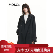MO&Co.【美麗諾綿羊毛】冬復(fù)古大衣外套MBC4OVCK03附腰帶摩安珂mo L/170