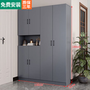 諾曼圖鞋柜門(mén)口玄關(guān)柜簡(jiǎn)約大容量衣帽掛衣柜一體鞋柜陽(yáng)臺柜入戶(hù)門(mén)廳柜 六門(mén)灰