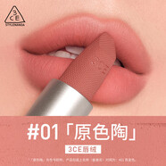STYLENANDA 3CE絨感親膚唇膏口紅自然裸妝質(zhì)地細(xì)膩易上色唇釉送女友生日禮物 #01 OAT「原色陶」