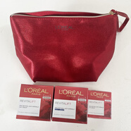 歐萊雅（LOREAL）復(fù)顏抗皺日霜晚霜眼霜三件套裝視黃醇精粹補(bǔ)水保濕滋潤抗老護(hù)膚品母親情人節(jié)520送男女朋友禮物實用老婆媽媽長輩 三件套 (送化妝包)