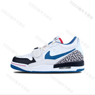 耐克（NIKE）Air Jordan 312 Low AJ312 GS白灰爆裂紋 玲娜貝兒粉紫復古籃球鞋 FV8117-141 白藍 35.5