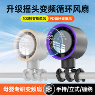 京電造甄2025新款數(shù)顯嬰兒推車外出便攜式小風(fēng)扇學(xué)生桌面床頭變頻八爪魚搖頭風(fēng)扇防夾手無葉超長續(xù)航小風(fēng)扇 嬰兒車八爪魚搖頭風(fēng)扇【灰色】 4000毫安