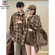 AEMAPE高級(jí)感情侶裝春秋2025新款韓版長(zhǎng)袖襯衫法式小眾休閑短褲三件套潮 女背心 均碼 XL