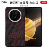 PinJoy 榮耀magicV2/V3/V5手機殼Magic VS2/3凱夫拉芳綸纖維碳纖維v3至臻版保護殼vs3輕薄全包簡約商務(wù) 【迷彩紅】 【單獨前殼】榮耀Magic V3