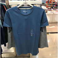 班尼路 BALENO新款男生夏季圓領(lǐng)純色經(jīng)典純棉短袖T恤 88802215 皇冠藍(lán) XL 180