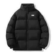 海麗漢森（HH）25經(jīng)典斷碼冬季情侶款棉服外套保暖男士寬松立領(lǐng)女棉衣 黑色 S