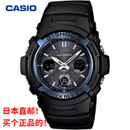 卡西歐【日本直郵】卡西歐CASIO手表AWG-M100A-1A海外版G-SHOCK腕表 黑色/藍(lán)色 日本直郵