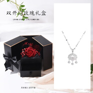 憶瑾平安鎖項鏈女s999足銀項鏈鎖骨鏈輕奢高級感長(cháng)命鎖214情人節禮物 【雙開(kāi)門(mén)花盒】銀鏈款【贈證書(shū)】