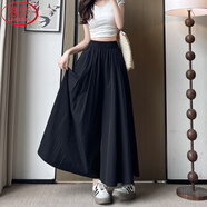 浪莎山本裙褲女夏季2025新款日系垂感高腰顯瘦休閑冰絲薄款闊腿褲裙