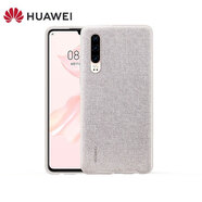 華為（HUAWEI）/華為原裝P30/P30Pro手機保護殼液態(tài)硅膠輕薄皮革簡(jiǎn)約時(shí)尚透明軟套全包PC殼防摔原廠(chǎng)官方旗艦 【灰色】皮革保護殼 華為 P30