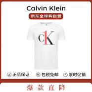 Calvin Klein CK夏季新款運(yùn)動(dòng)潮流高級(jí)輕奢休閑男短袖t恤NM1903E 白色 M