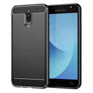 三星（SAMSUNG）適用三星Galaxy C8手機(jī)殼SM-C7100/C7108純色簡(jiǎn)約全包邊拉絲防滑防指紋防摔保護(hù)套軟殼 黑色 三星GalaxyC8