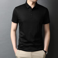 小白t夏季新款三代男士短袖防蚊polo純棉小T恤丅i恤 黑色 M 165/48 115-130斤