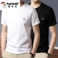啄木鳥(niǎo)短袖t恤男寬松衣服潮牌上衣基本款半袖純色棉體恤夏裝男打底衫 白色 XL