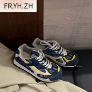FR.YH.ZH馬哥H55-丹麥舊時(shí)光|春新系編織風(fēng)運動(dòng)德訓鞋舒適百搭女 藍色【和H55一樣品質(zhì)】 35