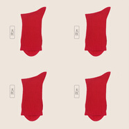 凡客誠(chéng)品【四雙裝】凡客 長(zhǎng)絨棉純色四季款中筒襪 紅色4 均碼 男款38-45碼女款35-40碼