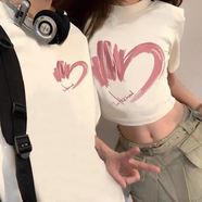 笙韻情侶裝夏季短袖t恤2025套裝一男一女結(jié)婚登記衣服團(tuán)班服定制 白色男+白色女（短款） M 男+女M