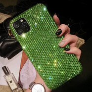 奢華貼鉆適用蘋(píng)果13手機套女神iPhone12pro水鉆xs max防摔11外殼 綠色 三星ZFlip5