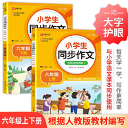 小學(xué)生同步作文 六年級上下冊（2冊）小學(xué)教輔同步練習冊 與人教版小學(xué)語(yǔ)文教材課本同步使用