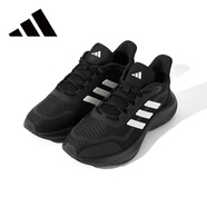 阿迪達(dá)斯 （adidas）男鞋跑步鞋夏季舒適學(xué)生網(wǎng)面透氣舒適黑色運動鞋HQ7558 黑 44.5