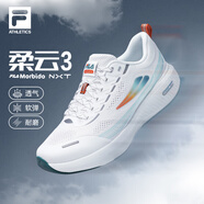 斐樂(lè)（FILA）柔云3路跑鞋男鞋2025夏季新款透氣緩震運(yùn)動(dòng)鞋體測(cè)跑步鞋 明亮白-BW 41