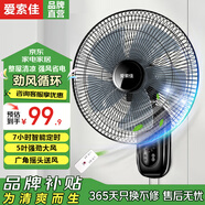 愛(ài)索佳壁扇壁掛風(fēng)扇掛壁式電風(fēng)扇家用客廳墻壁搖頭掛扇掛式工業(yè)電扇大風(fēng)力宿舍餐廳 16英寸遙控款-塑料風(fēng)葉