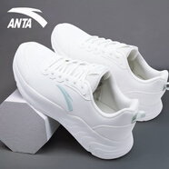 anta kids安踏運動(dòng)鞋男鞋2025夏季新款白色鞋子男士透氣跑步鞋 5527-7象牙白/白灰綠 42.5