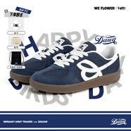 WE FLOWERWE FLOWER x HBD聯(lián)名款2025新品復(fù)古德訓(xùn)鞋男女同款 復(fù)古藍(lán)  37