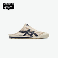 Onitsuka Tiger鬼塚虎MEXICO 66? SABOT夏季休閑半拖鞋涼鞋 米色/深藍(lán)色 37.5