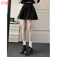 FSHE小個(gè)子穿搭一整套秋季辣妹甜酷風(fēng)短袖t恤上衣半身裙子兩件套裝女 單件短裙 M