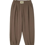 思羽君哈倫褲女薄款休閑九分褲2025夏季新款休閑褲女?huà)寢寣捤商}卜褲子 咖色【冰絲垂感:】