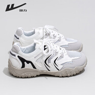 回力女鞋秋冬新款登山鞋輕便百搭運動(dòng)鞋子女322 白/灰/黑-單網(wǎng)款 37