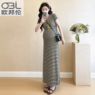 歐邦倫孕婦裝2025夏季新款條紋連衣裙時(shí)尚辣媽設計感修身長(cháng)款顯瘦包臀裙 圖片色連衣裙-單件【優(yōu)質(zhì)版】 M
