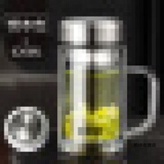 希樂(lè )XILE雙層玻璃杯泡茶杯水杯男士新款2025家用耐高溫辦公杯子帶 鋼本色[雙層加厚底+鋼芯620ml